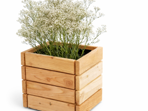 Jardiniera din lemn moderna pentru exterior, design elegant si durabil