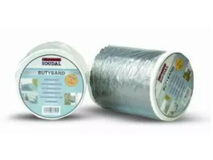 Bandă de etanșare autoadezivă SOUDAL Butyband 10cm x 10m din aluminiu – etanșare și hidroizolații