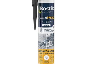 Etansant si adeziv poliuretanic, Bostik FLEXPRO PU 811, negru, interior / exterior, 300 ml