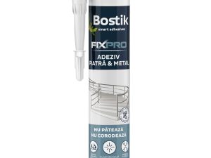 Adeziv universal, Bostik Piatra & Metal Fixpro, alb, 290 ml
