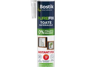Adeziv pentru suprafete multiple, Bostik Purefix Instant Fix, interior, alb, 300 ml