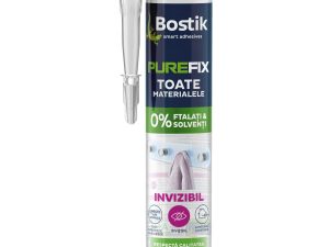 Adeziv pentru suprafete multiple, Bostik Purefix Invizibil, interior / exterior, transparent