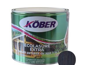 Lazură Kober Ecolasure Extra 3 in 1 pentru lemn,pe baza de apa, wenge, 2.5 l