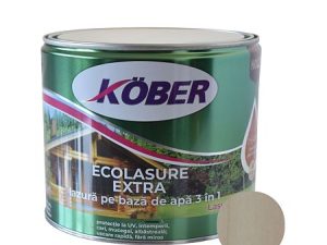 Lazură Kober Ecolasure Extra 3 in 1 pentru lemn,pe baza de apa, incolor, 2.5 l