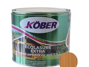 Lazură Kober Ecolasure Extra 3 in 1 pentru lemn,pe baza de apa, teak, 2.5 l