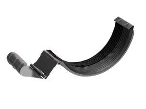 Element imbinare jgheab, pentru sistem pluvial, Bilka, metalic, negru (RAL 9005), mat