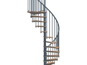 Scara spirala BERLIN Ø120 cm gri cu trepte din fag