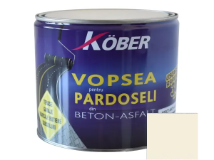 vopsea acrilică pentru beton kober crem ral 1015, antiderapantă, ideală pentru pardoseli interioare și exterioare, trepte și rampe