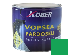 vopsea acrilică pentru beton kober verde ral 6037, antiderapantă, ideală pentru pardoseli interioare și exterioare, trepte și rampe