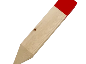 Țaruși din lemn tratat cu cap colorat, 50 × 50 × 300 mm, pachet 25 bucăți – ideal pentru delimitări, topografie și șantiere.