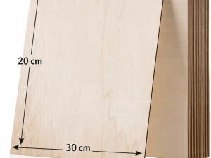 Placaj Albasia 4 mm 300x200 mm pentru laser și traforaj