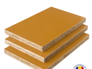 Placa galbena Romply 500x2500x21 mm pentru cofraje beton panou stratificat plop
