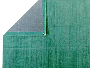Prelata Guttaplane verde argintie 3x6 m din polietilena rezistenta UV cu ochiuri de prindere