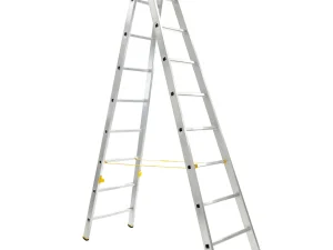 Scara aluminiu Forte 8908, dubla, 2 x 8 trepte