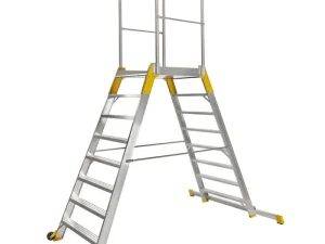Platforma aluminiu Forte 9708, dubla, 2 x 8 trepte
