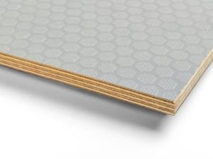 Placaj antiderapant din mesteacăn Hexa Plus 9 x 2150 x 3850 mm Gri