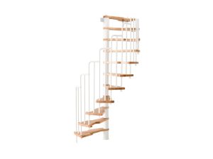 Scară spiralată Minka Metallica fag-alb , h305 cm