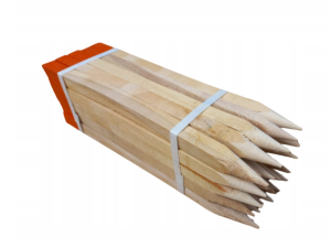 Tarusi lemn tratat, cap colorat, 50 x 50 x 800 mm, 25 buc
