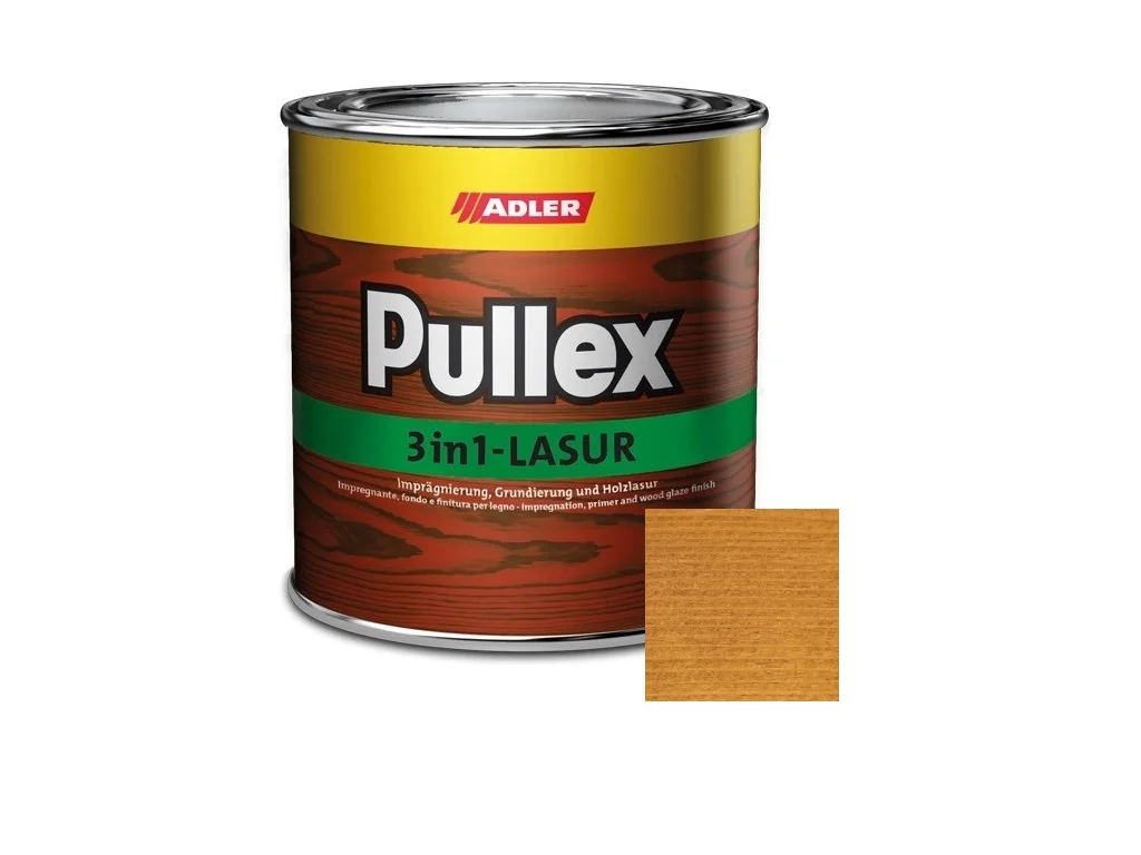 Găleată de tratament pentru lemn ADLER Pullex 3in1 Lasur nuanța kiefer de 5 litri